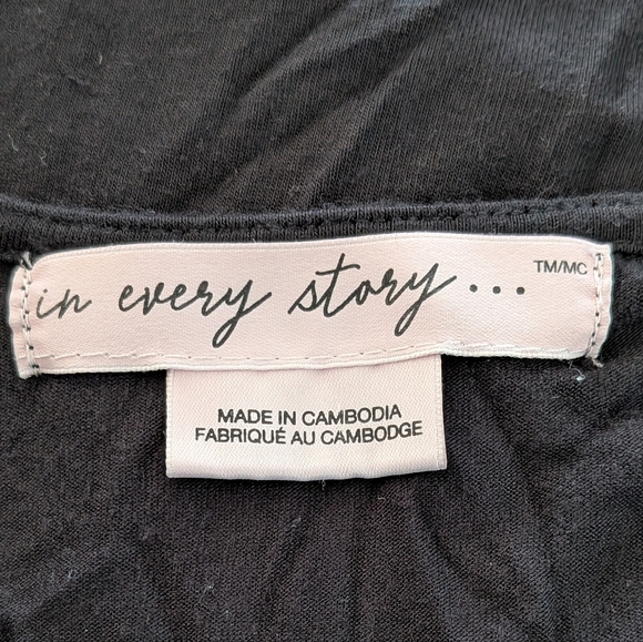 3/$30 GUC Penningtons 3X Black Open Back Viscose Blend Drape Collar Top - Picture 7 of 8